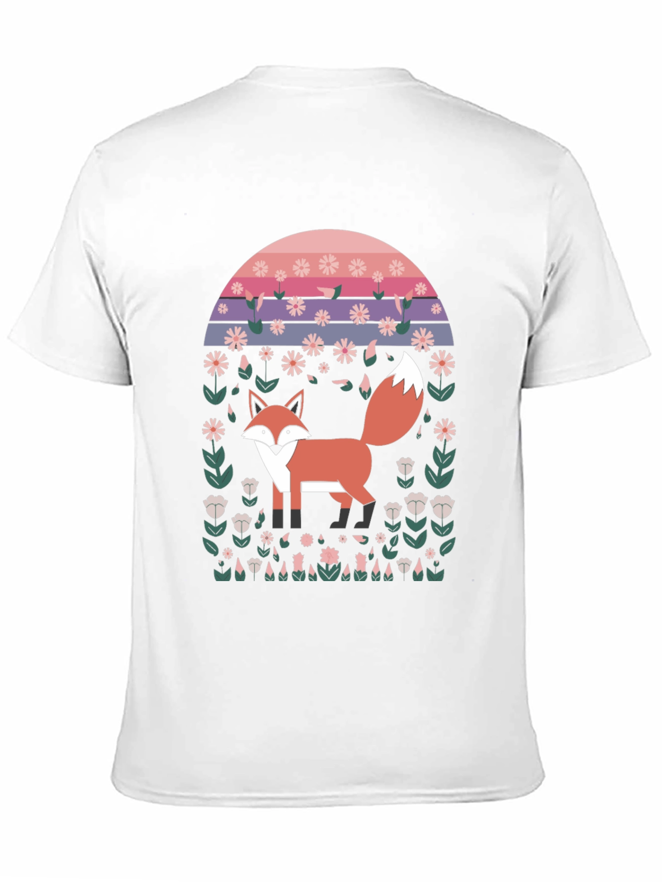 Retro Fox Floral T-Shirt