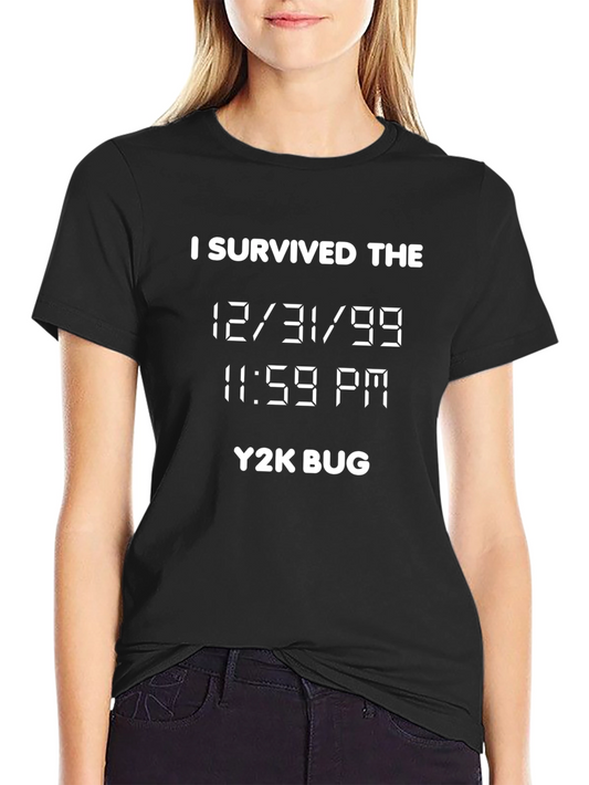 Y2K Bug Survivor T-Shirt - Funny 90s Nostalgia Tee