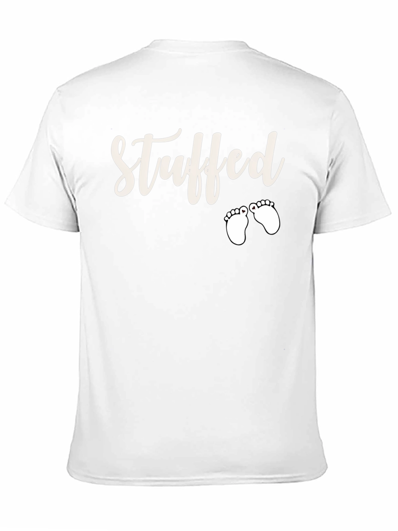 Stuffed Baby Feet T-Shirt Funny Pregnancy Announcement Tee
