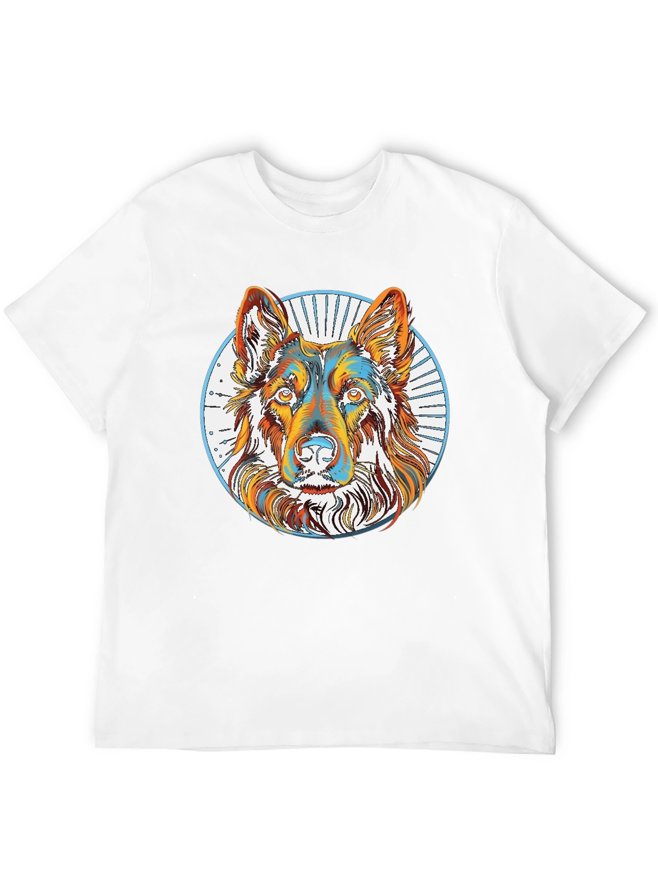 German Shepherd Graphic Tee - Mens Black T-Shirt