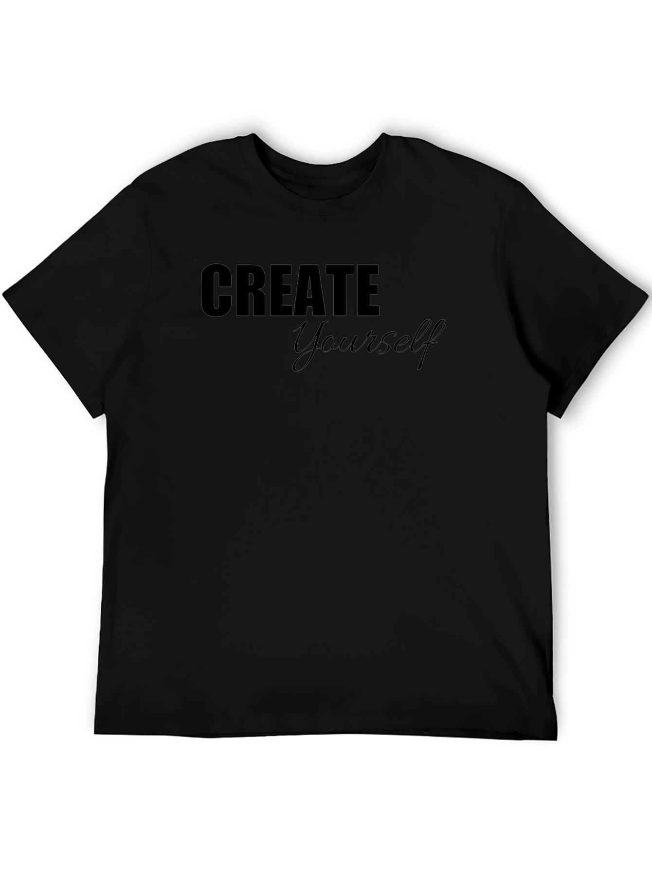Create Yourself Black Graphic Tee