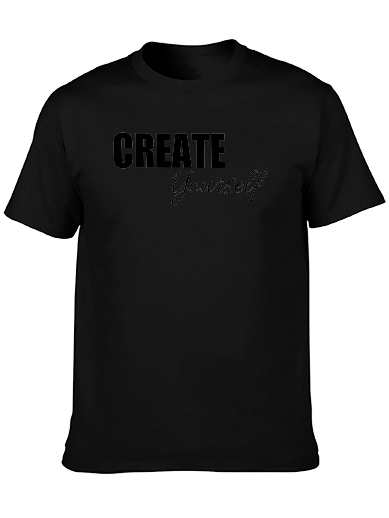 Create Yourself Black Graphic Tee