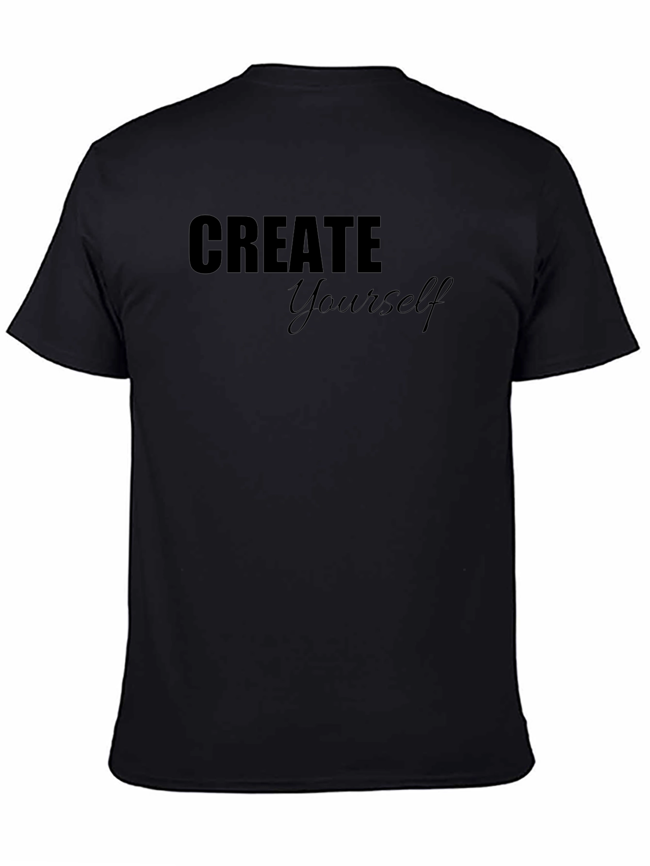 Create Yourself Black Graphic Tee