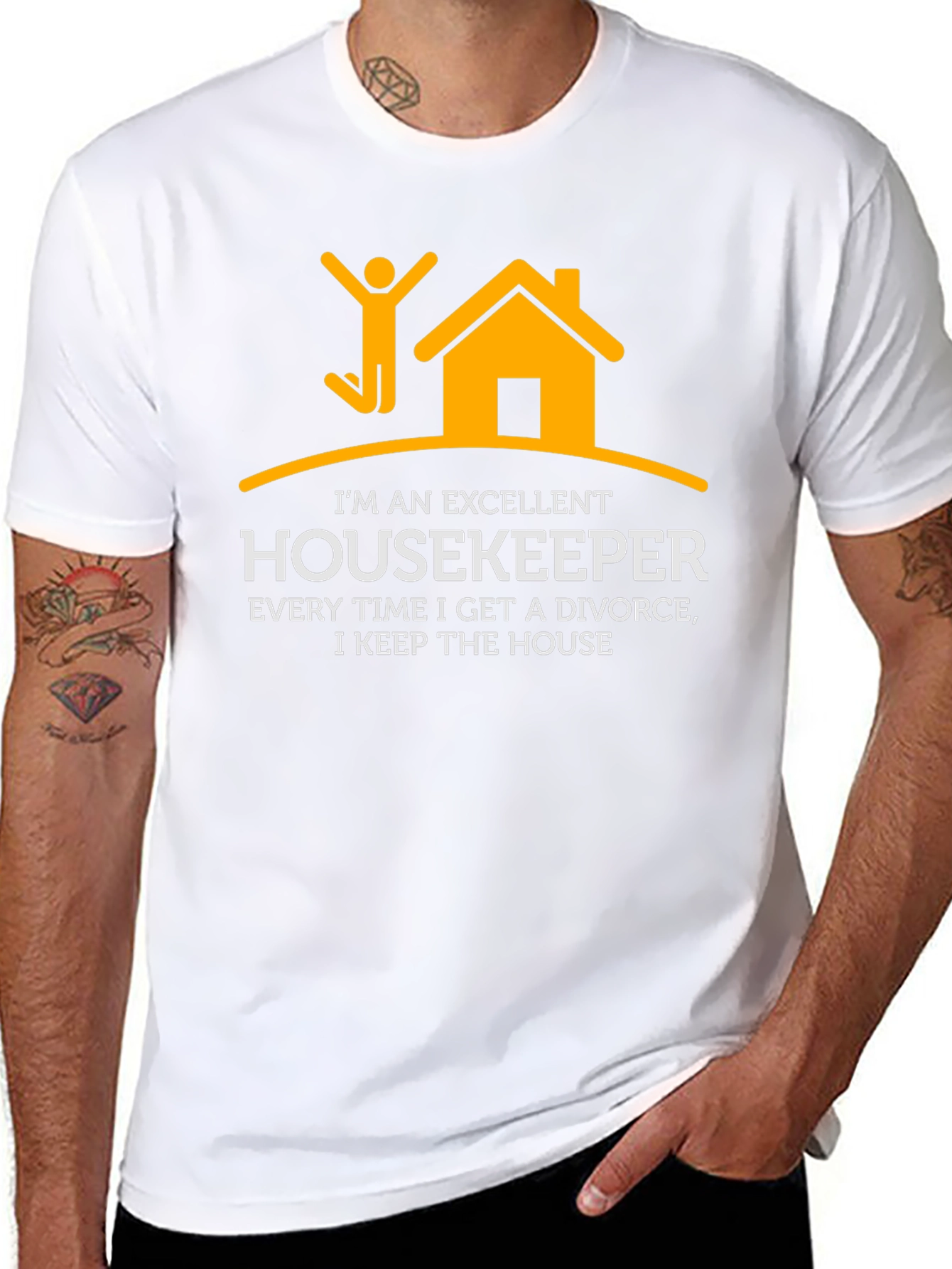 Excellent Housekeeper Divorce Humor T-Shirt
