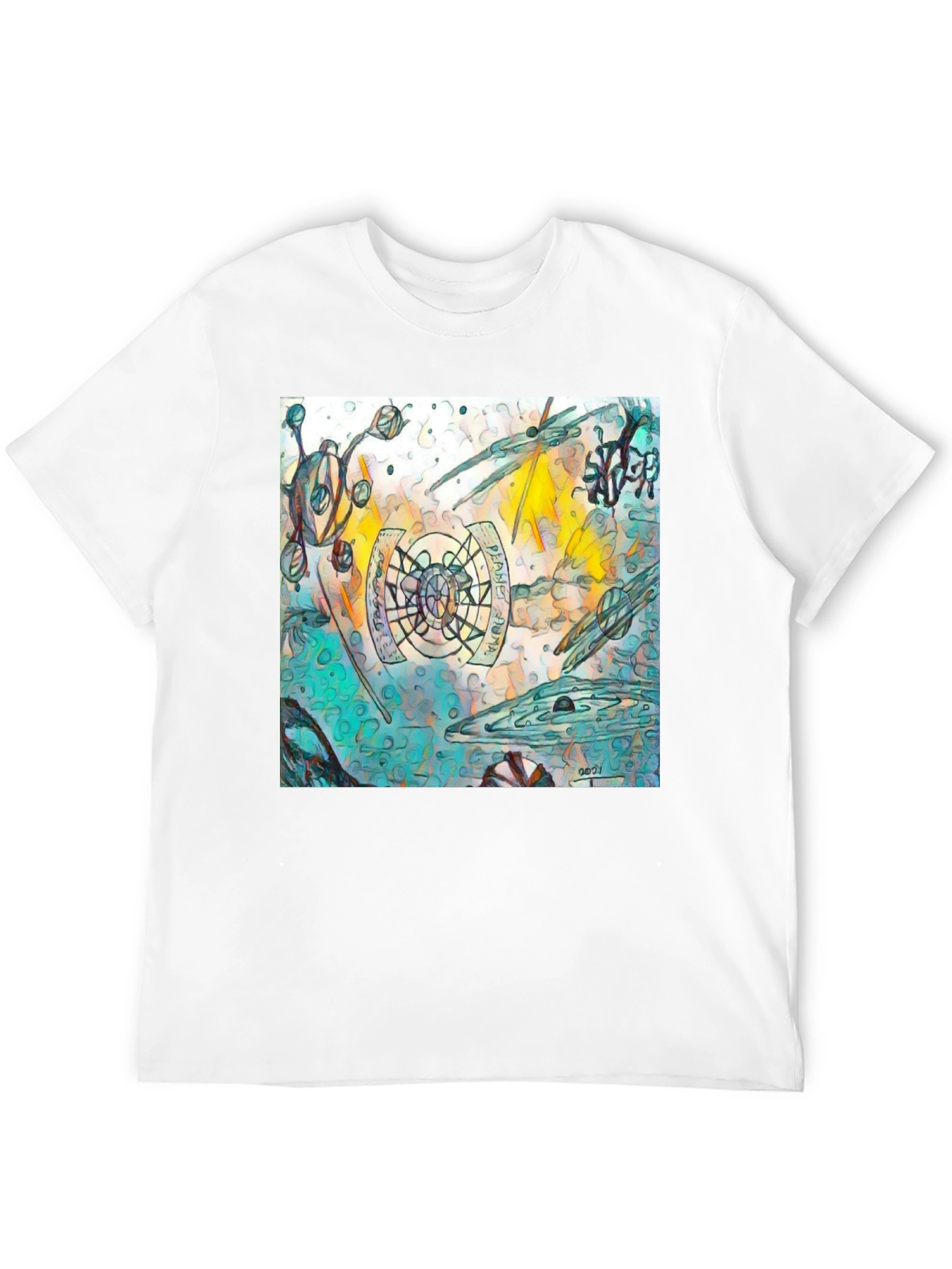 Abstract Graphic Print Black T-Shirt