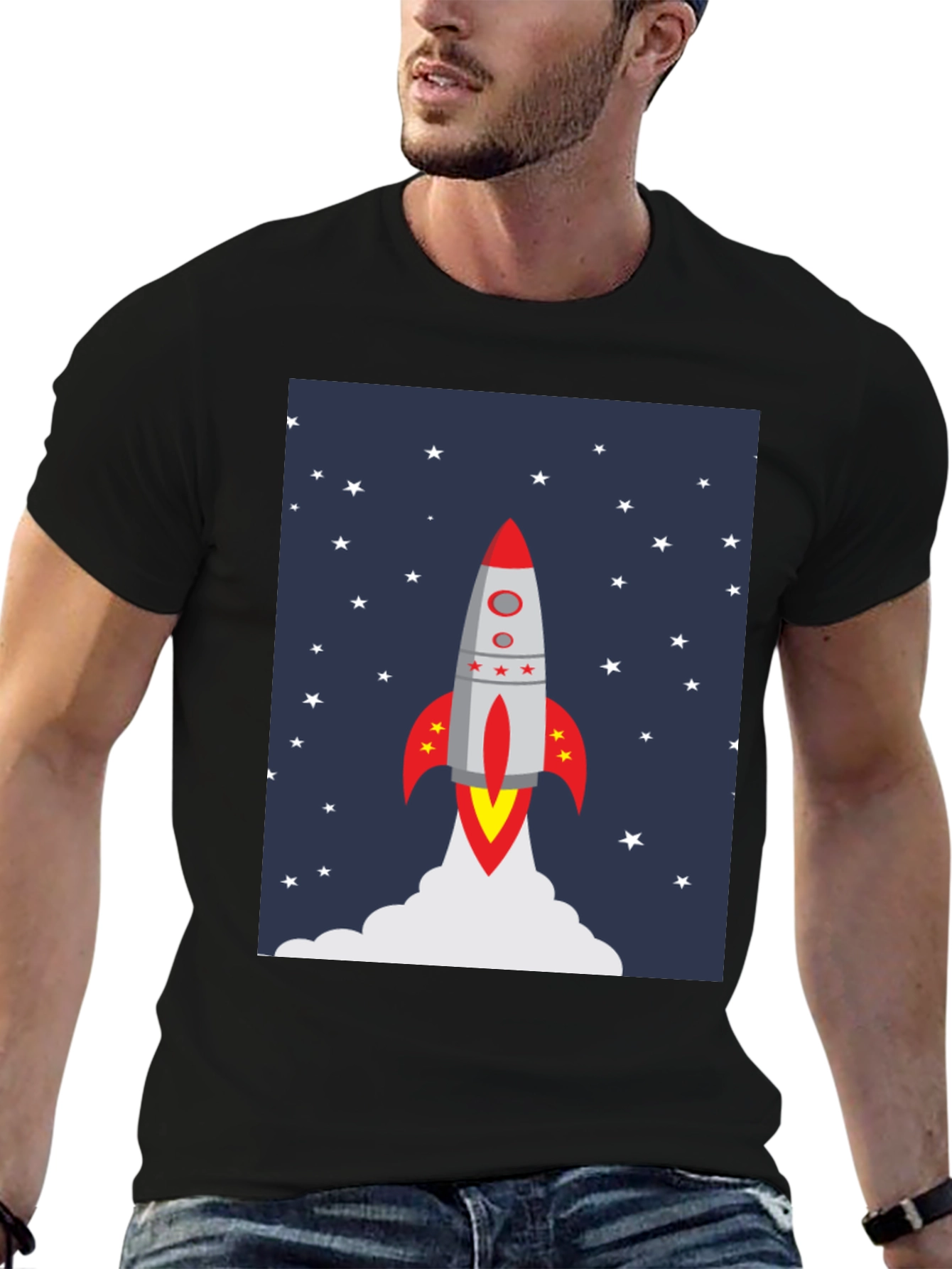 Rocket Launch T-Shirt Space Design