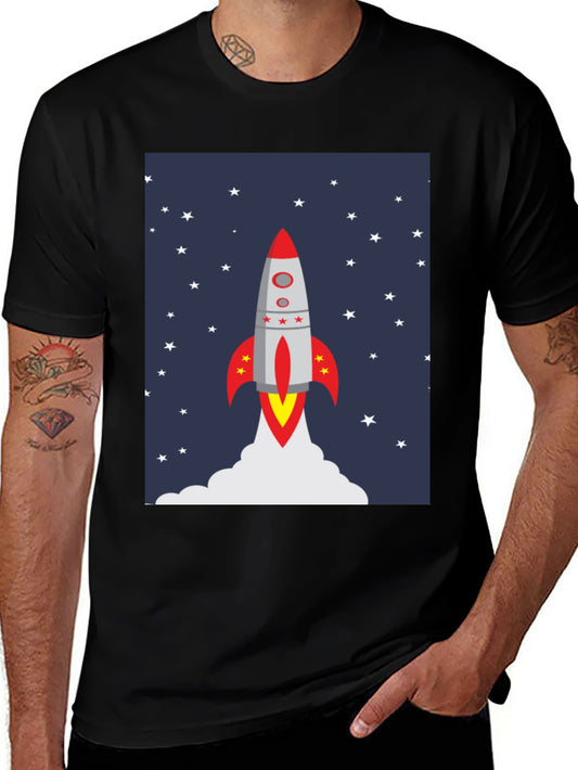 Rocket Launch T-Shirt Space Design