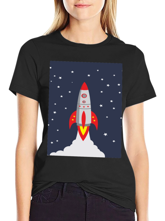 Rocket Launch T-Shirt Space Design