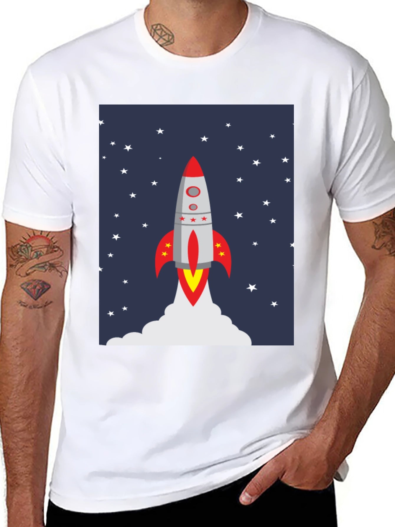 Rocket Launch T-Shirt Space Design