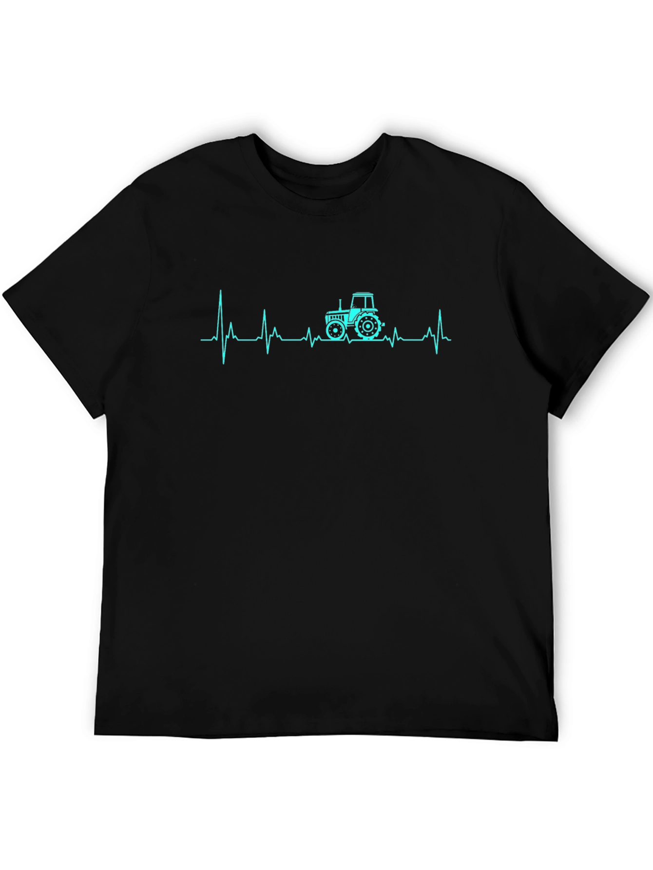 Tractor Heartbeat Graphic Tee - Black