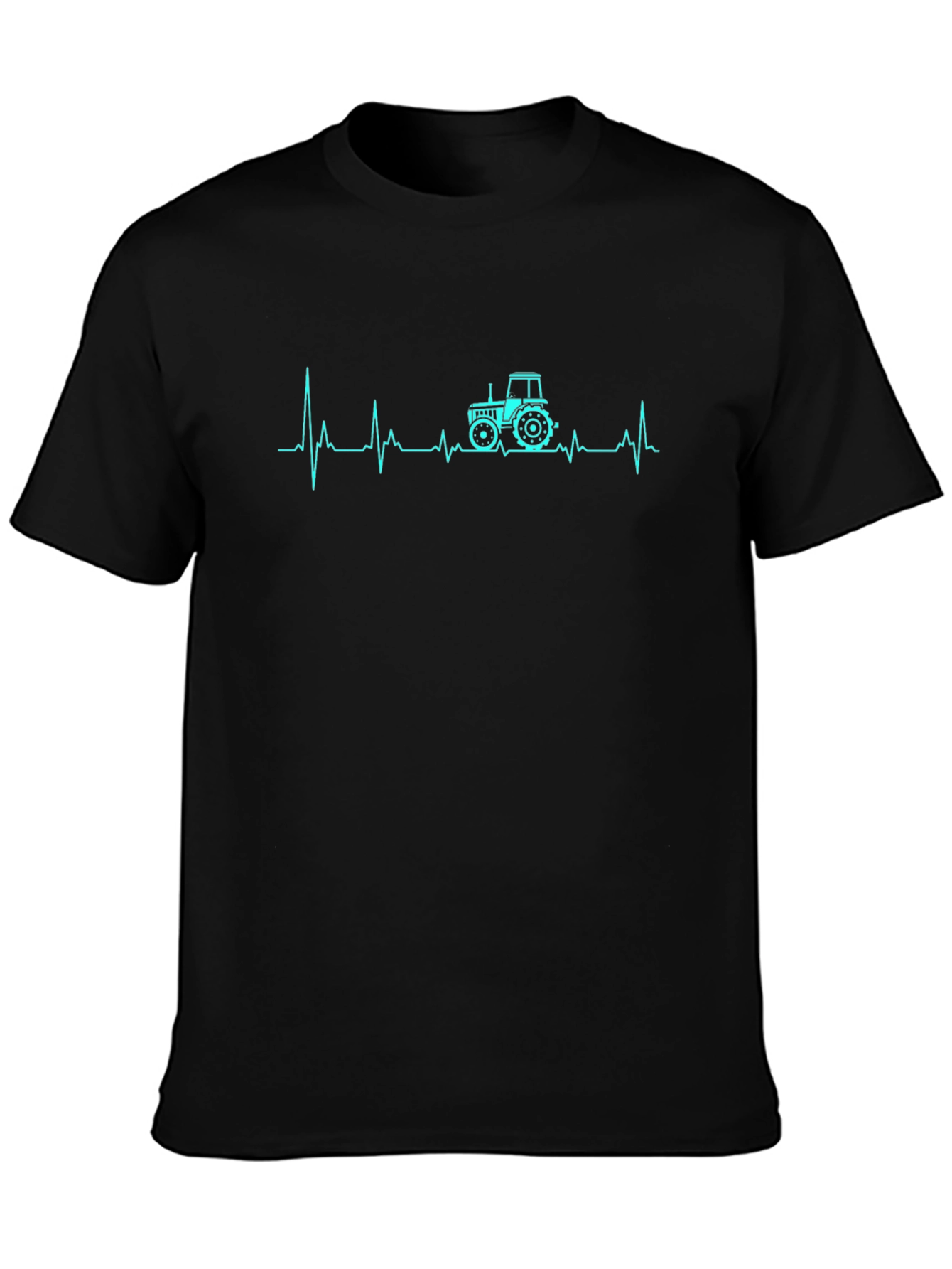Tractor Heartbeat Graphic Tee - Black