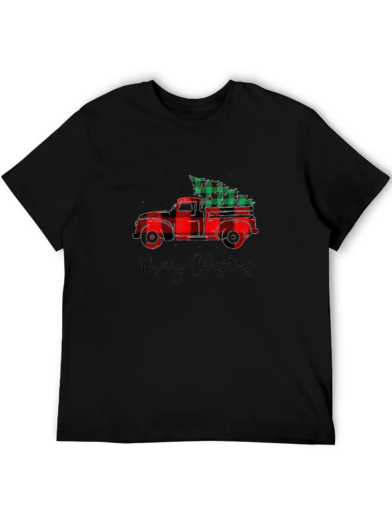 Plaid Truck Christmas Tee