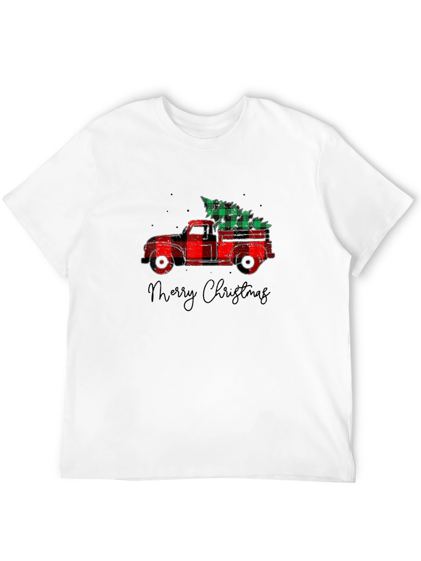 Plaid Truck Christmas Tee