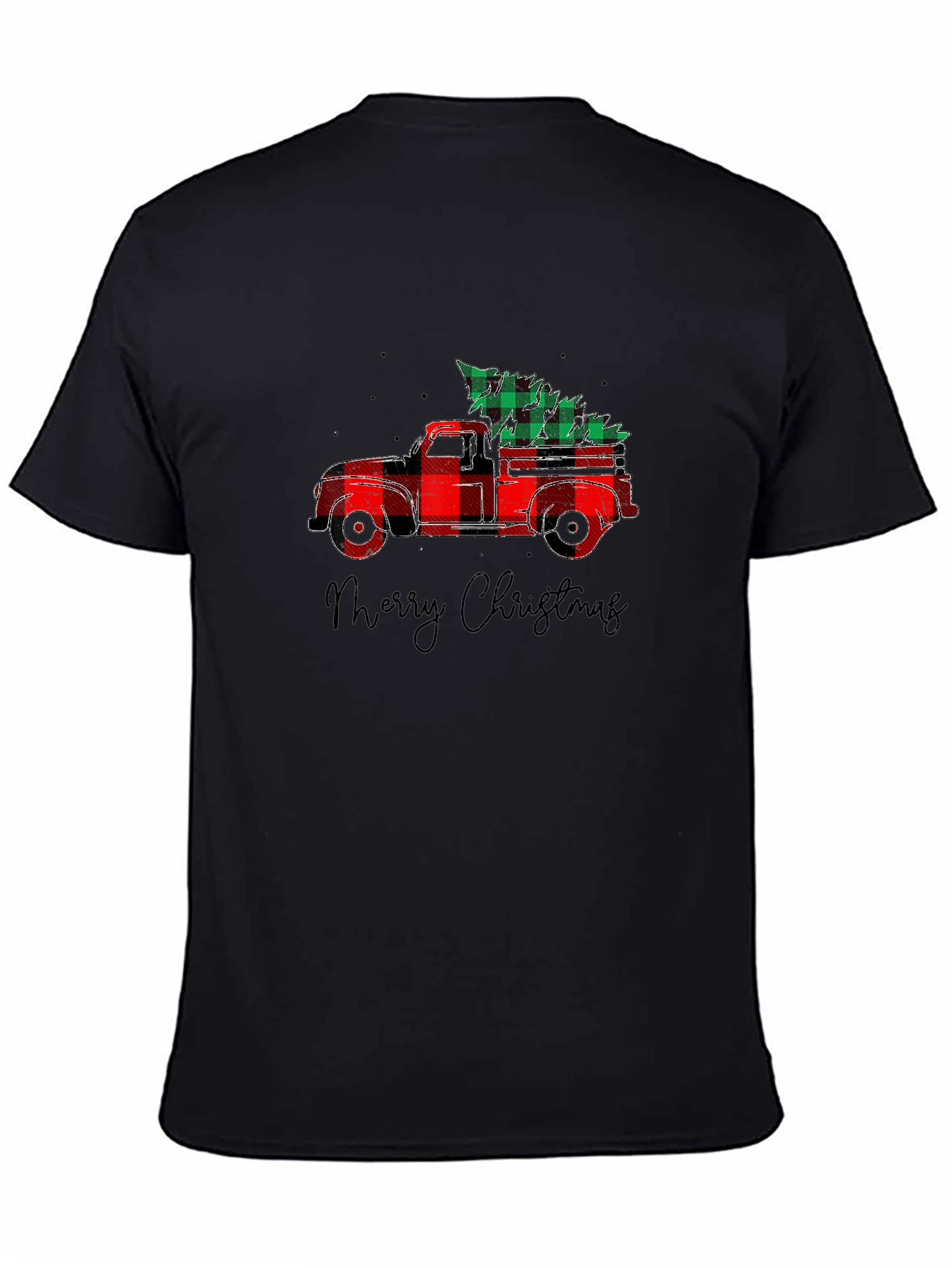 Plaid Truck Christmas Tee