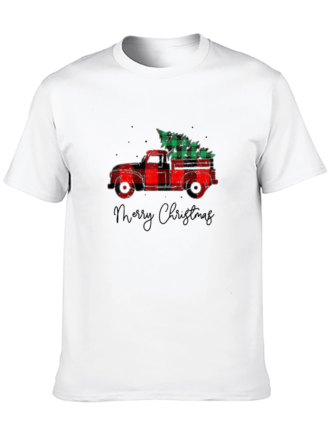 Plaid Truck Christmas Tee
