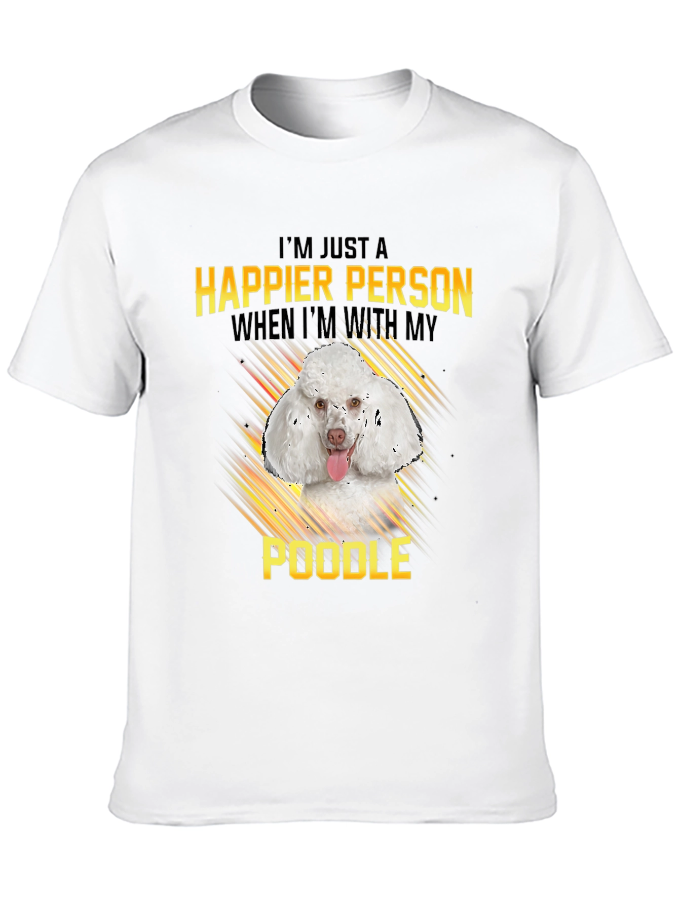 Happier Person Poodle Graphic Tee