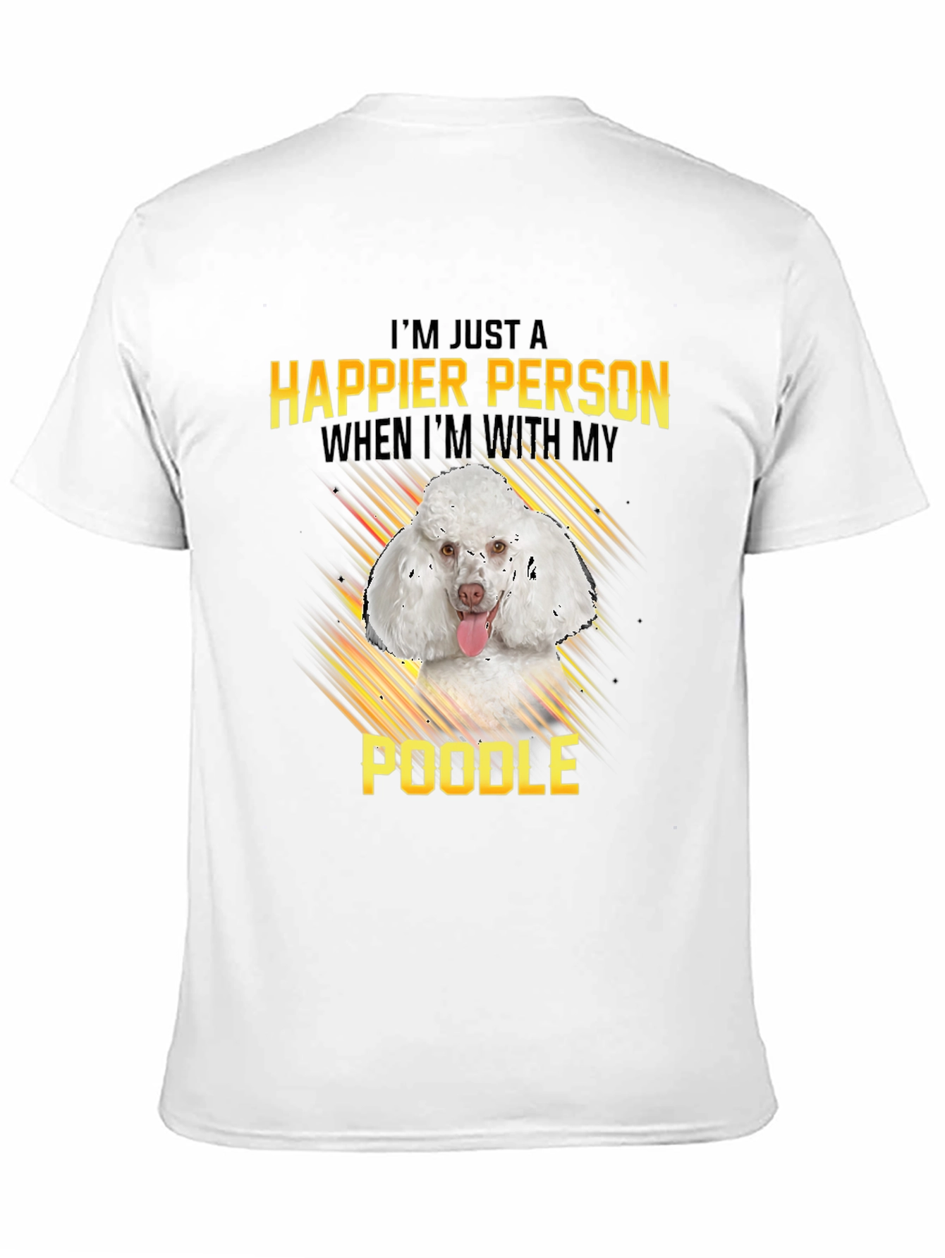 Happier Person Poodle Graphic Tee