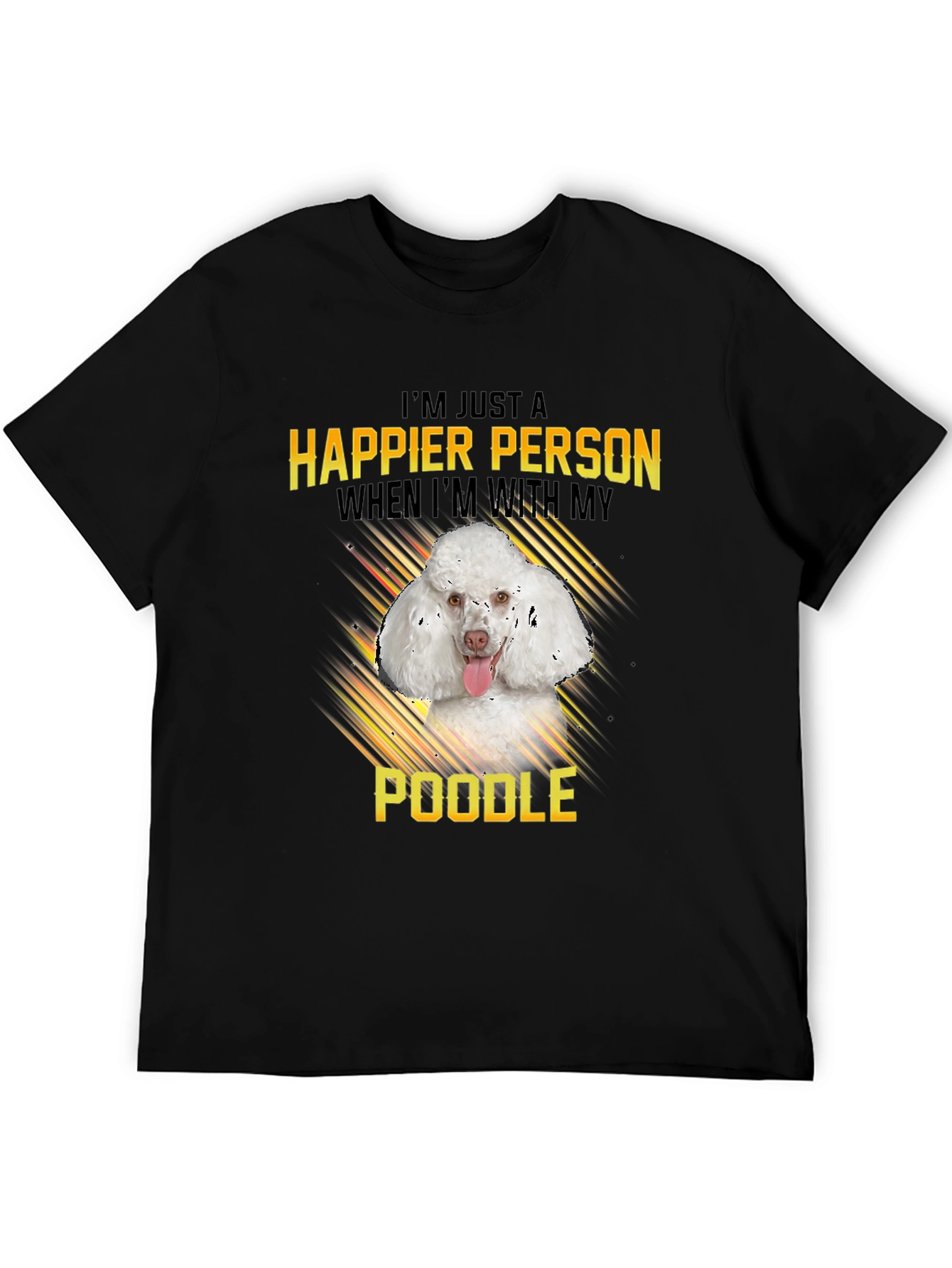 Happier Person Poodle Graphic Tee