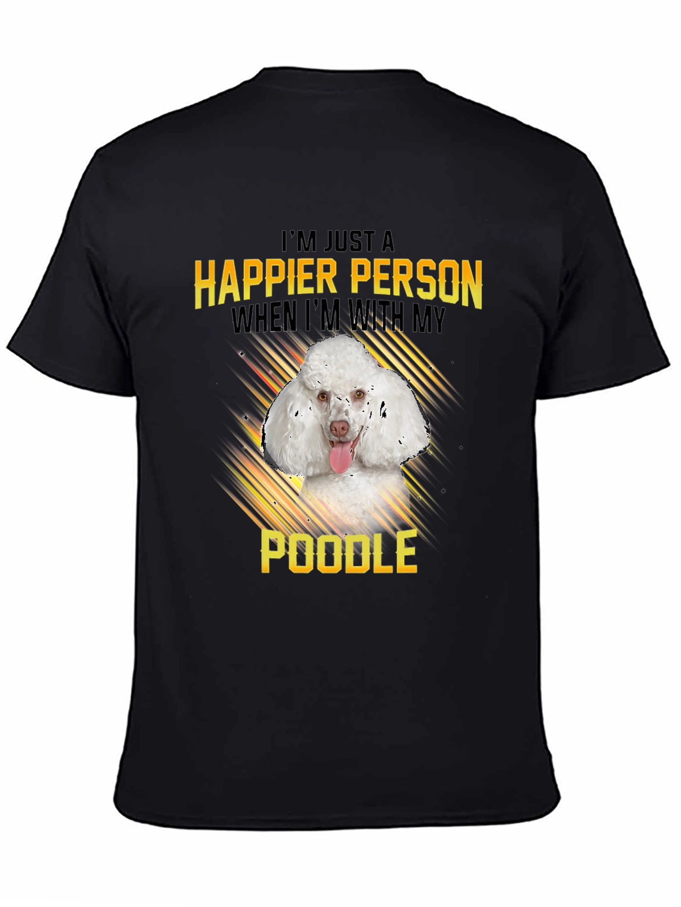 Happier Person Poodle Graphic Tee