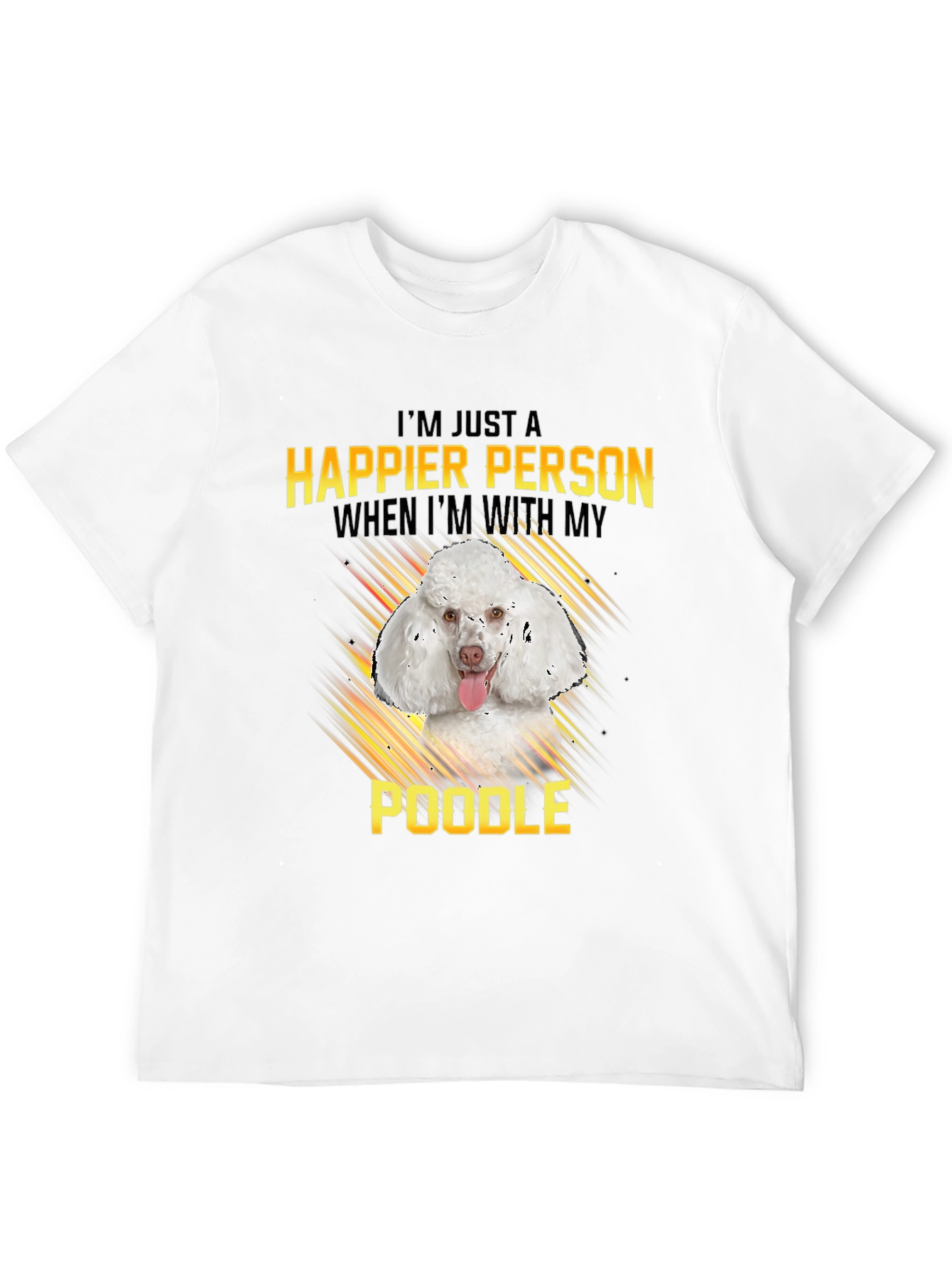 Happier Person Poodle Graphic Tee