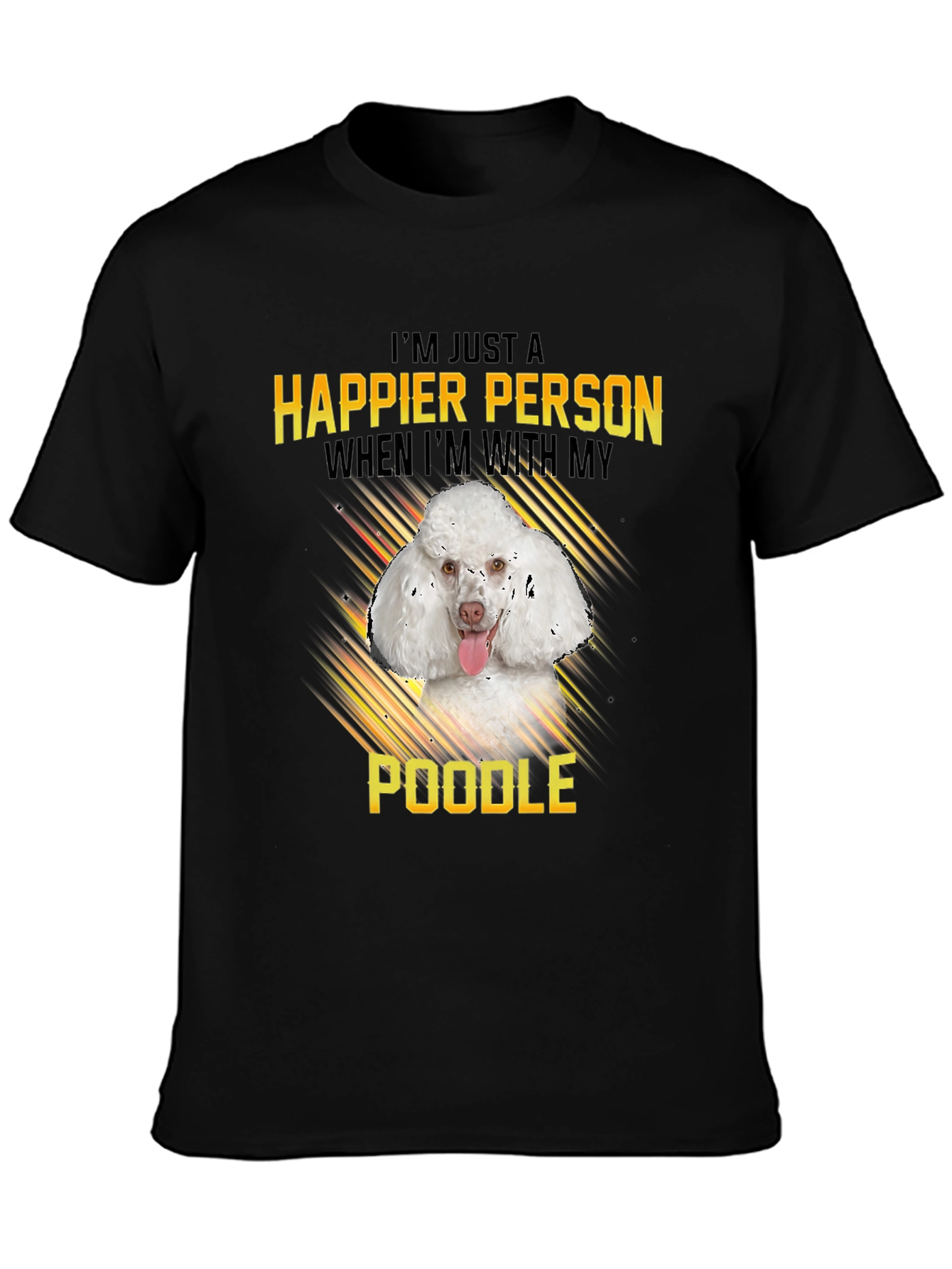 Happier Person Poodle Graphic Tee