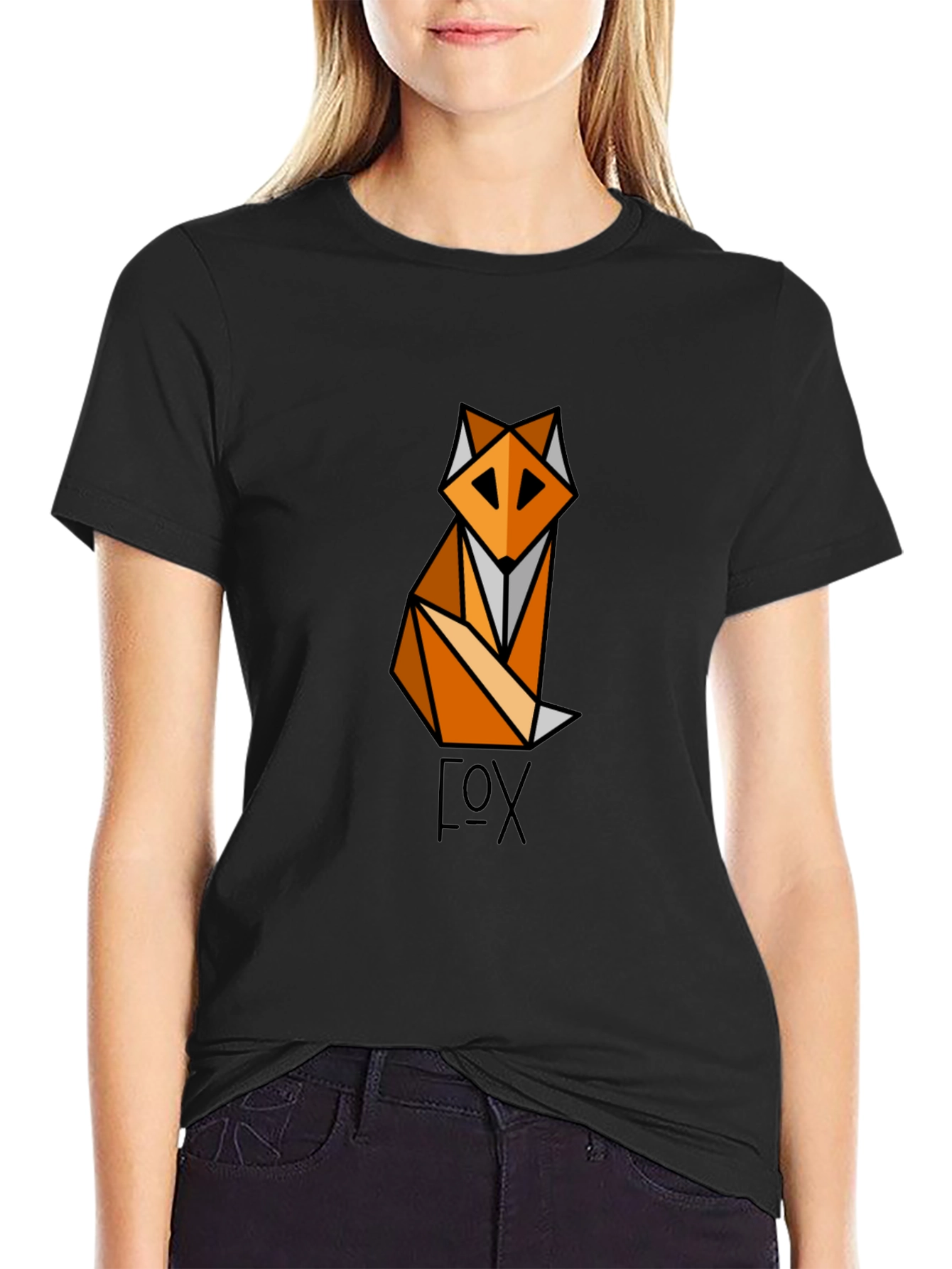 Geometric Fox Graphic T-Shirt
