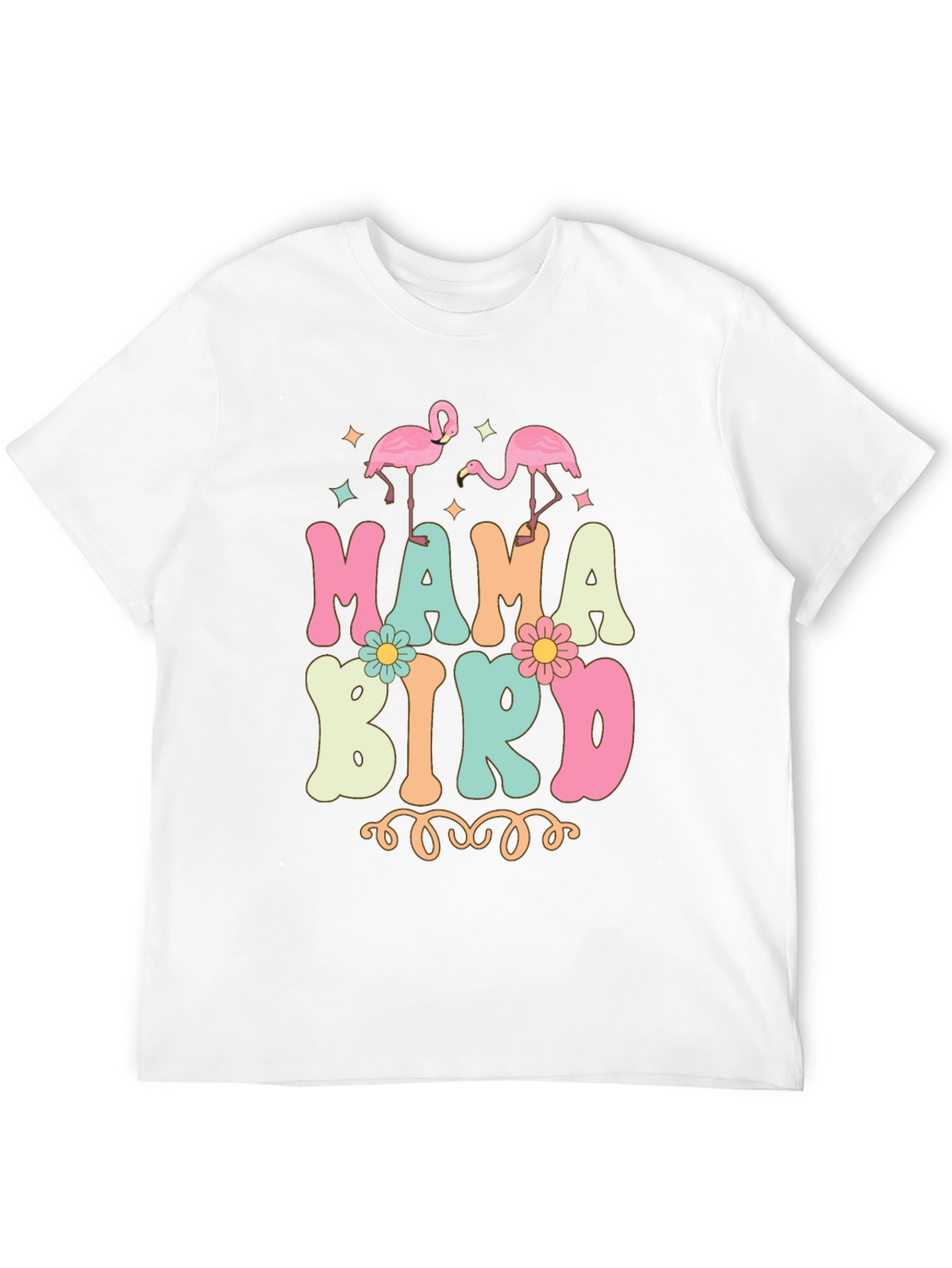 Mama Bird T-Shirt Retro Flamingo Tee
