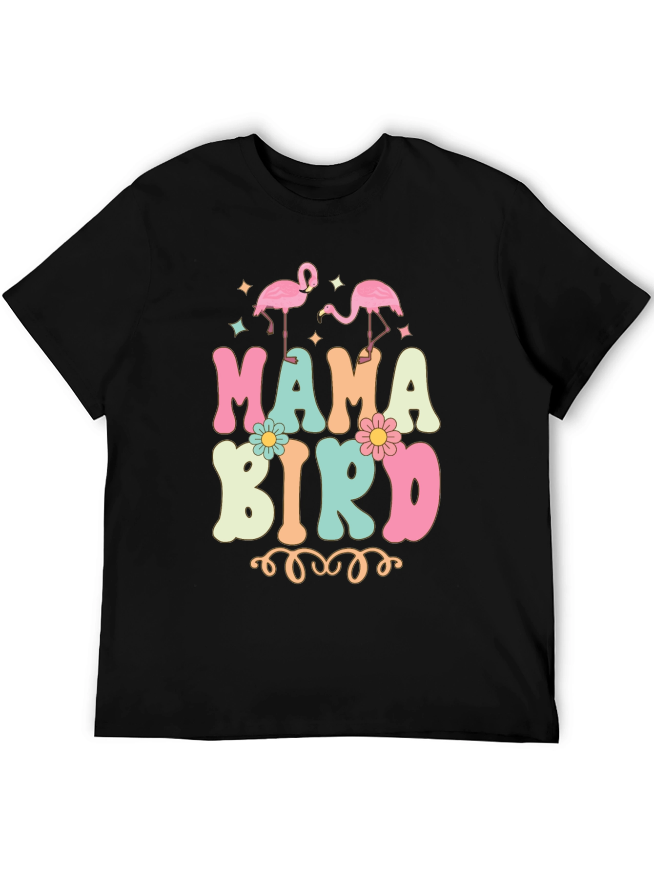 Mama Bird T-Shirt Retro Flamingo Tee