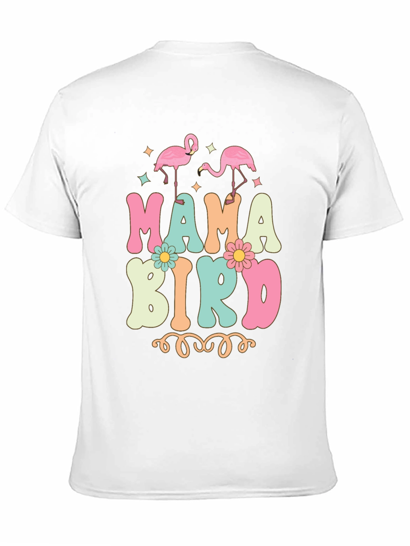 Mama Bird T-Shirt Retro Flamingo Tee