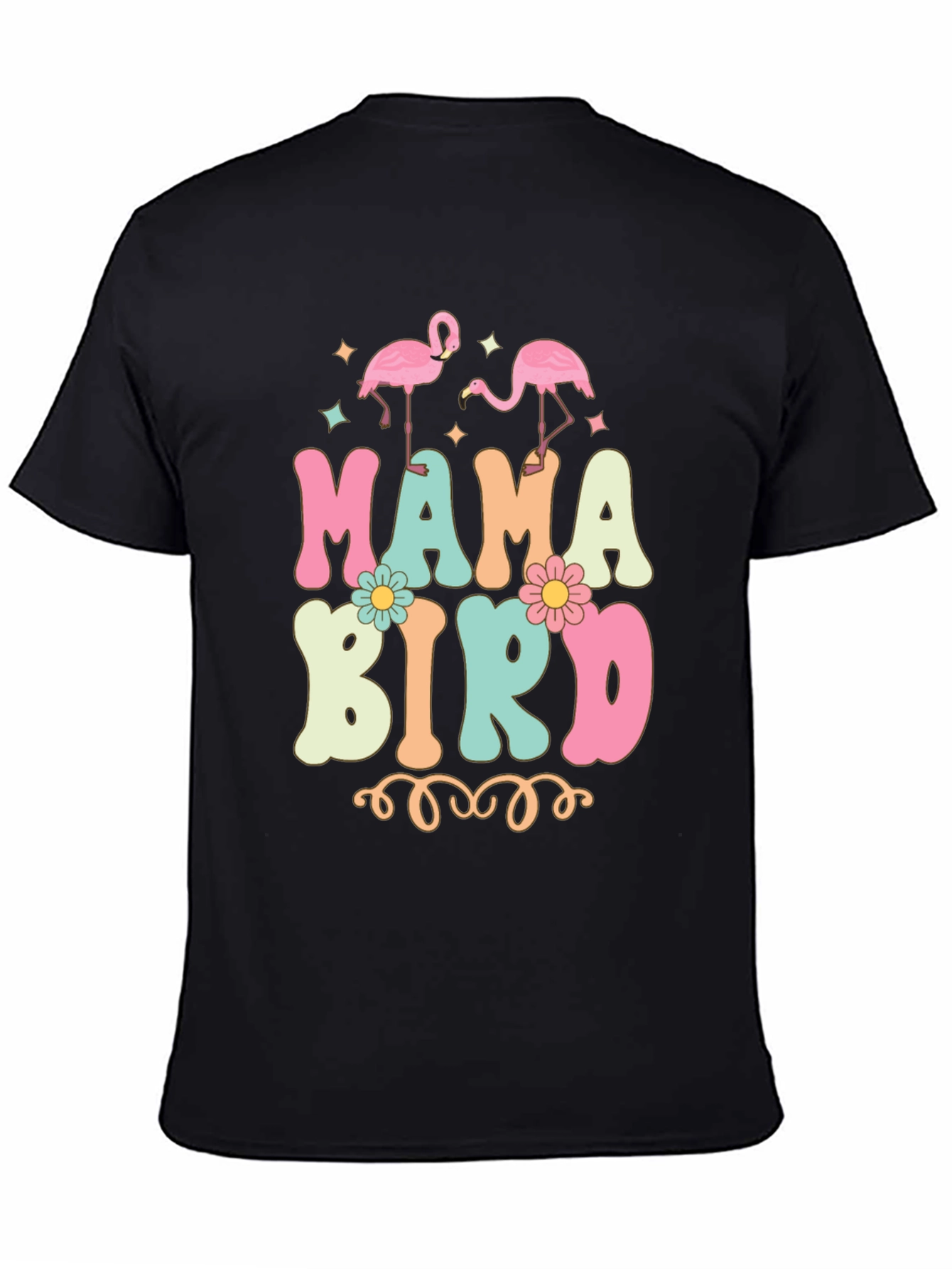 Mama Bird T-Shirt Retro Flamingo Tee