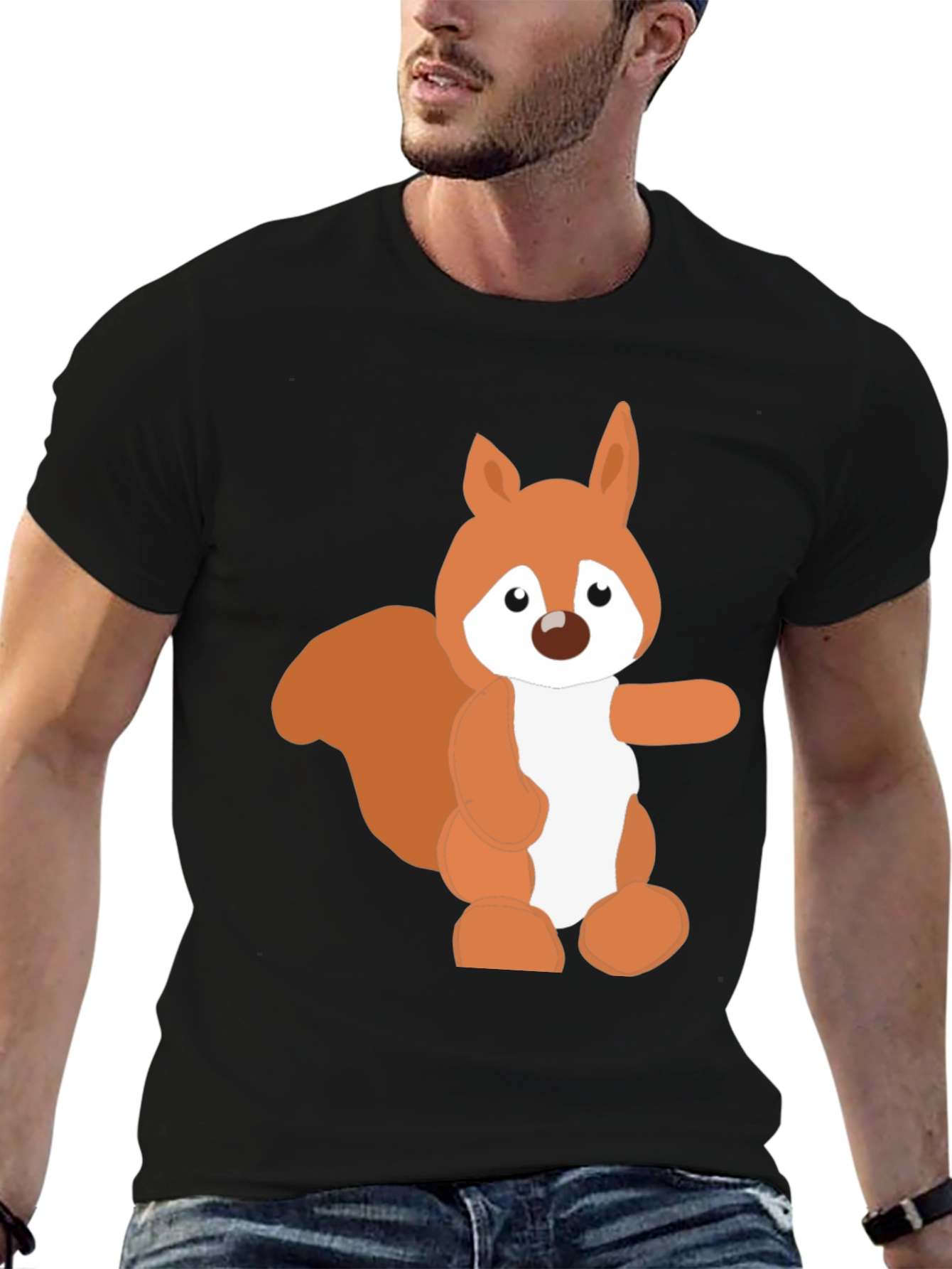 Squirrel Graphic T-Shirt - Cute Cartoon Animal Design