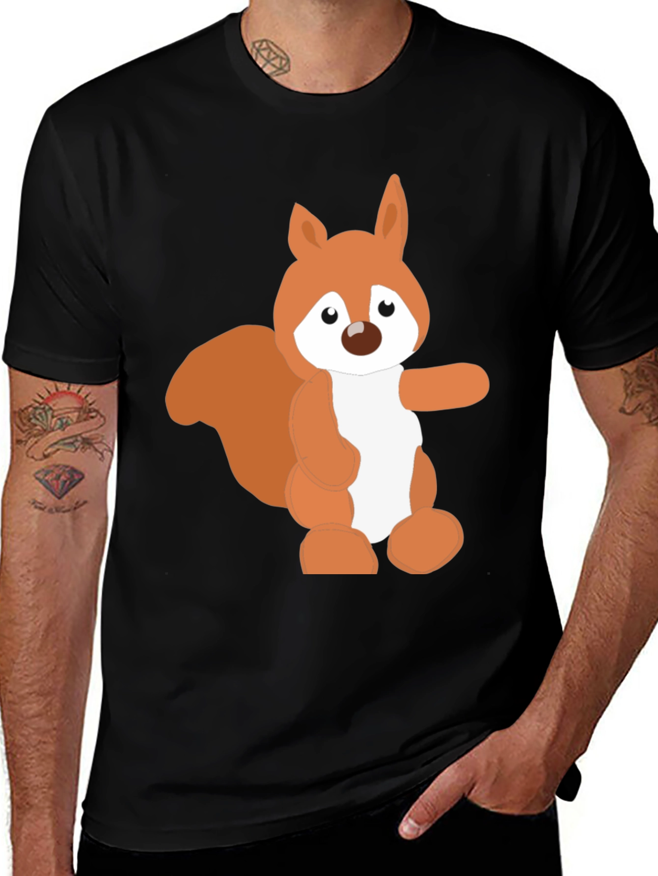 Squirrel Graphic T-Shirt - Cute Cartoon Animal Design
