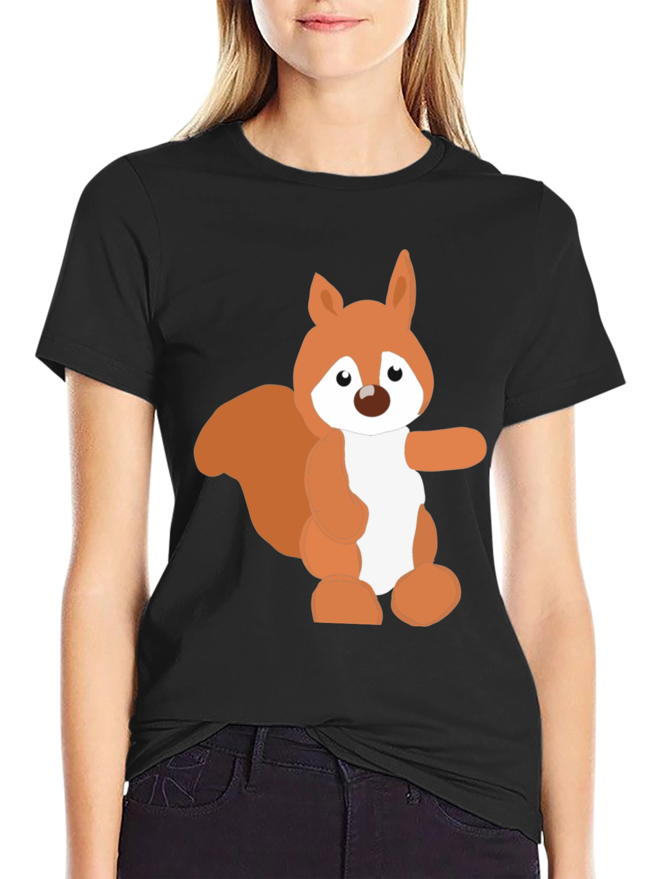 Squirrel Graphic T-Shirt - Cute Cartoon Animal Design