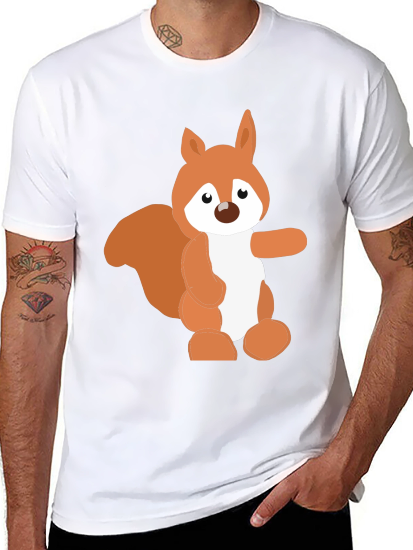 Squirrel Graphic T-Shirt - Cute Cartoon Animal Design