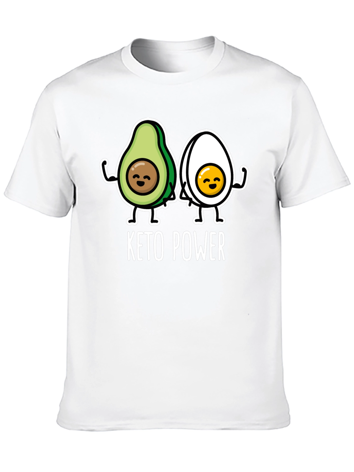 Keto Power T-Shirt - Avocado & Egg Design
