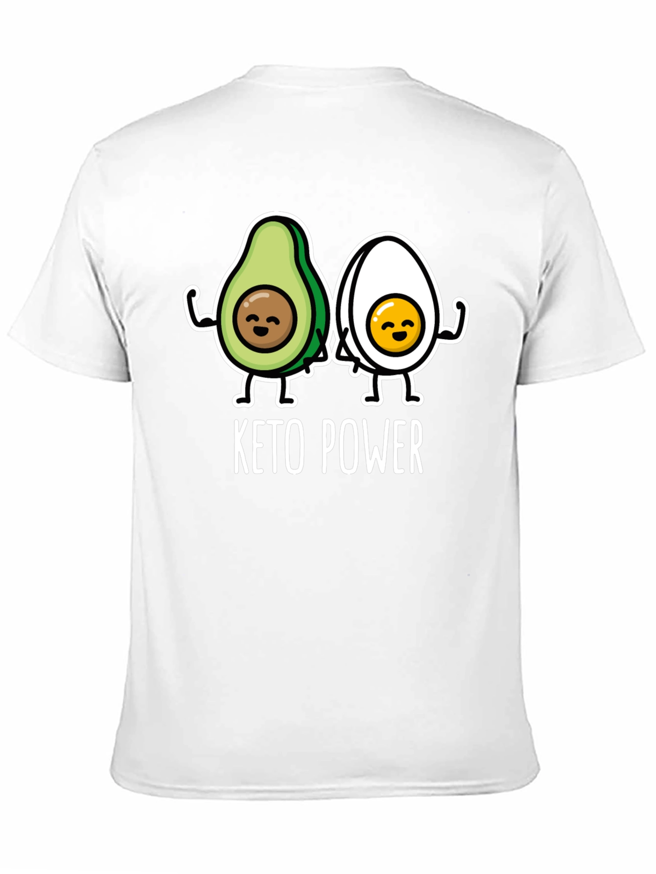 Keto Power T-Shirt - Avocado & Egg Design