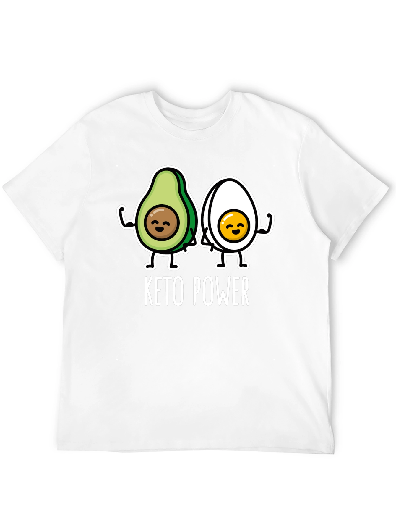 Keto Power T-Shirt - Avocado & Egg Design