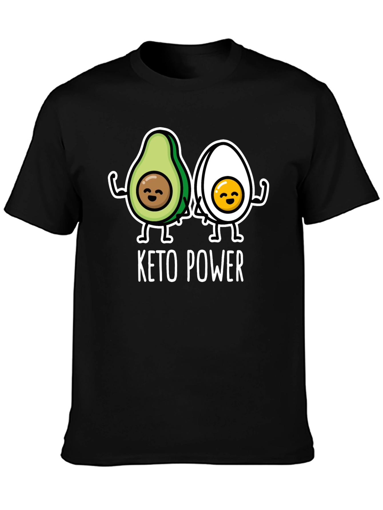 Keto Power T-Shirt - Avocado & Egg Design