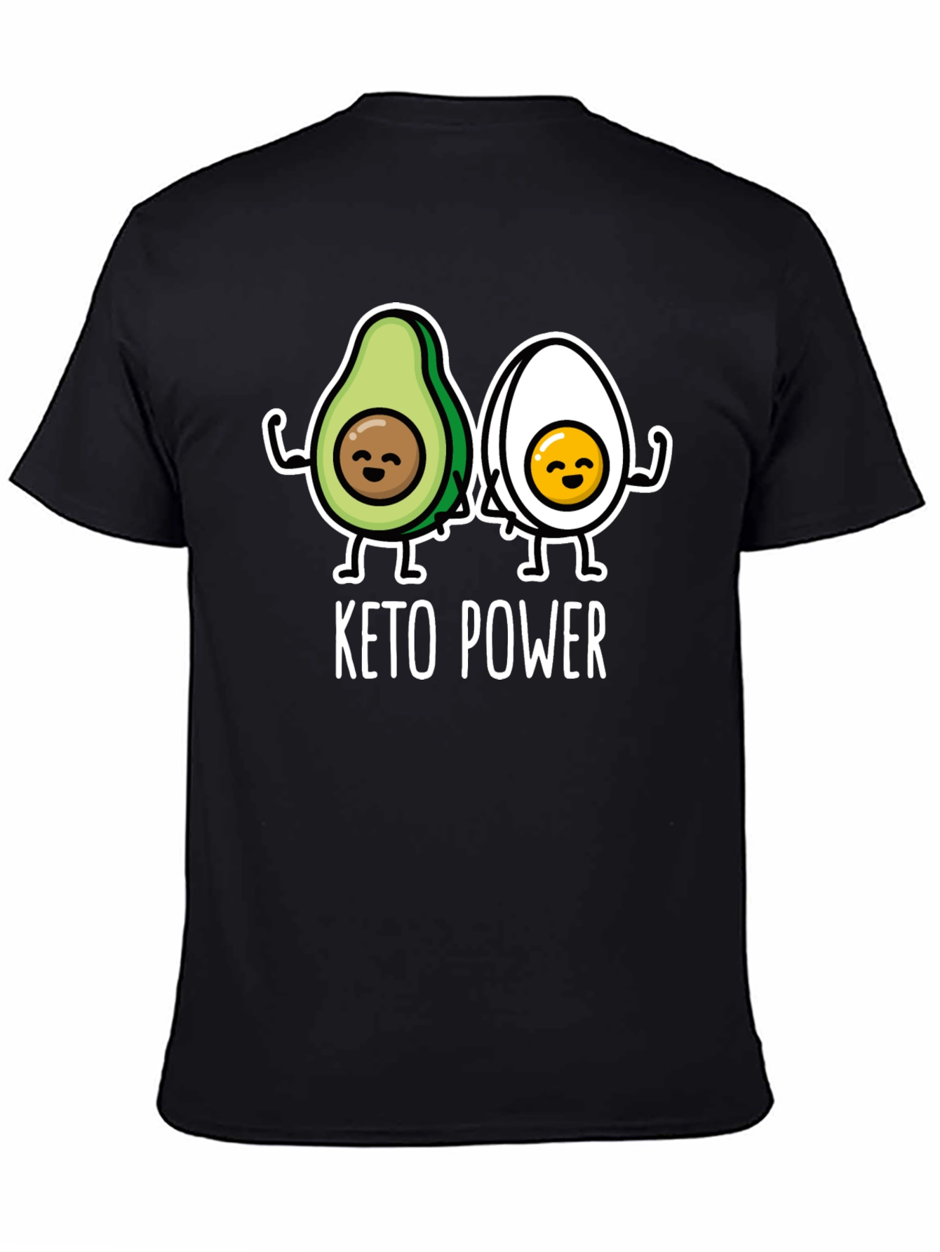 Keto Power T-Shirt - Avocado & Egg Design