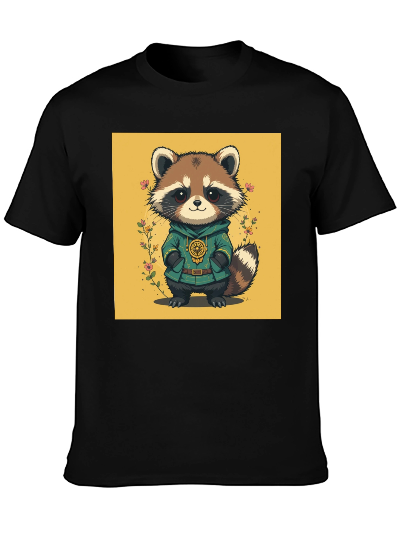 Cute Raccoon Graphic Tee - Unique Animal Design