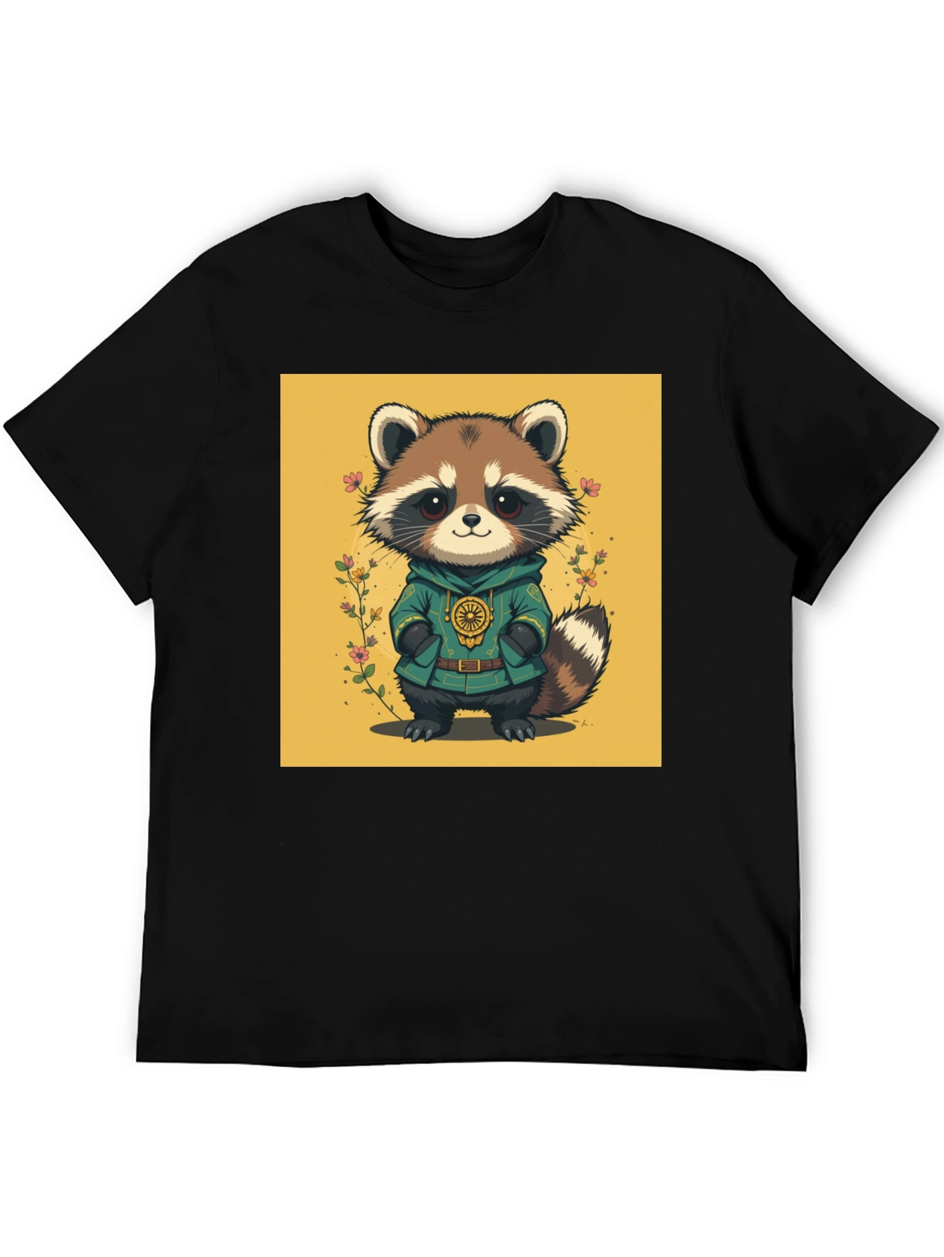 Cute Raccoon Graphic Tee - Unique Animal Design