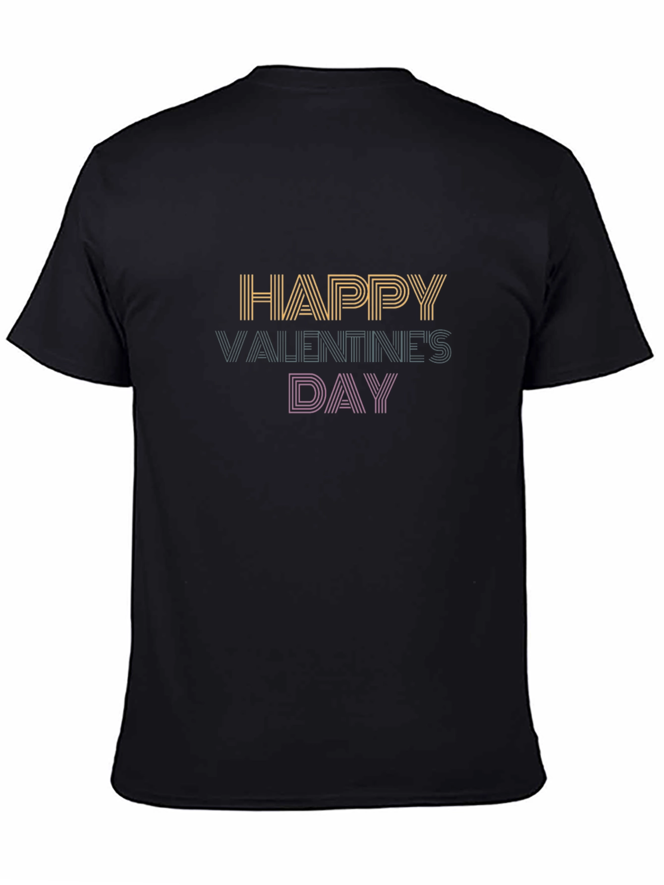Happy Valentines Day Graphic Tee - Stylish Black T-Shirt