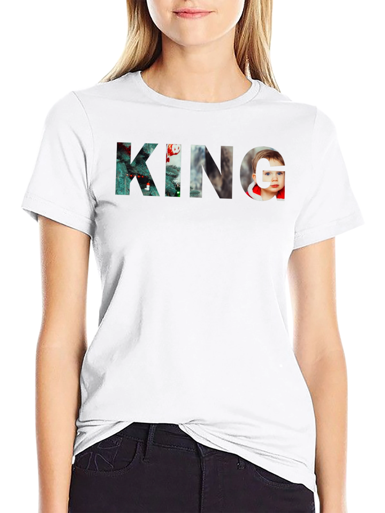 KING Graphic Print Black T-Shirt