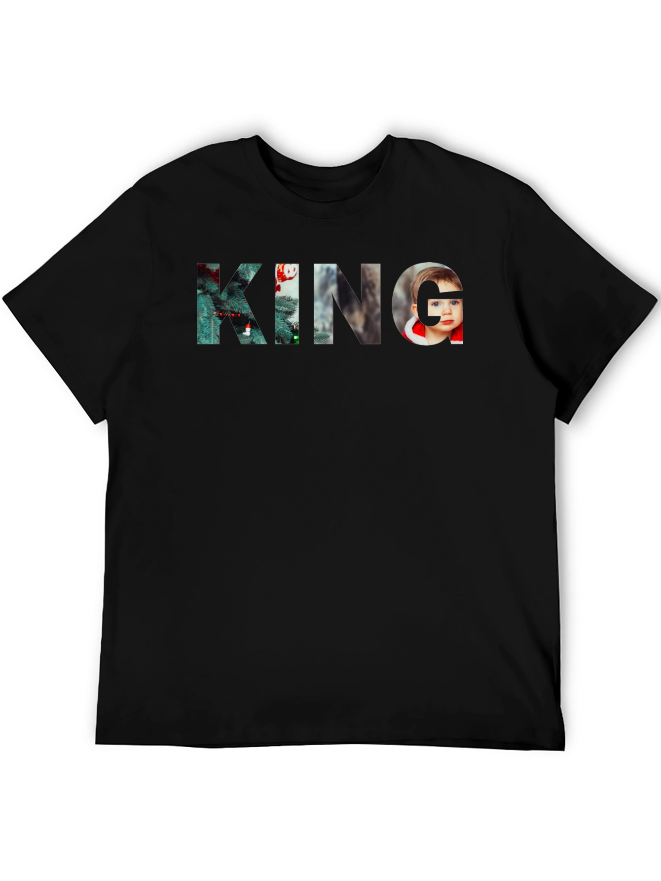 KING Graphic Print Black T-Shirt