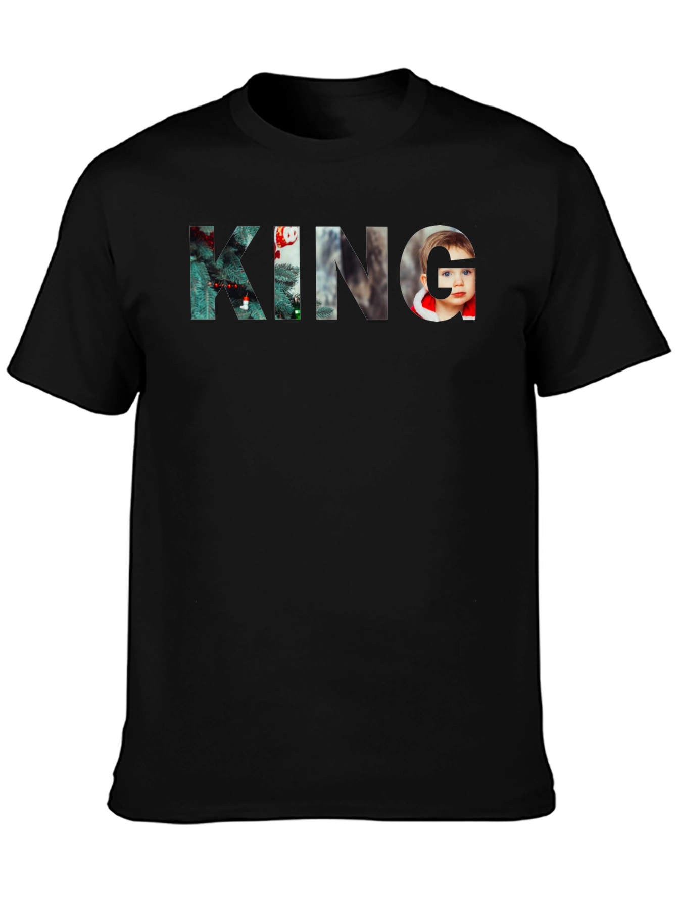 KING Graphic Print Black T-Shirt