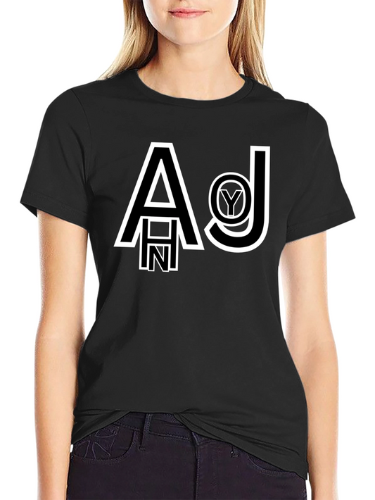 Graphic Print Black Cotton T-Shirt