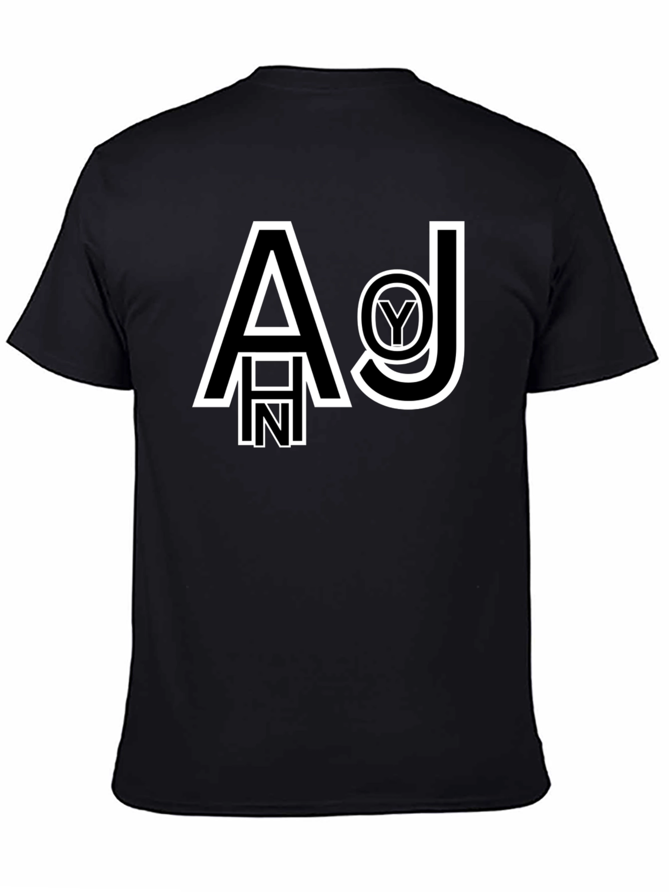 Graphic Print Black Cotton T-Shirt