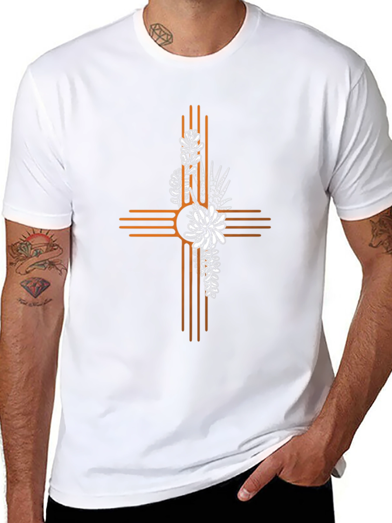 Desert Sunset Cross Graphic Tee