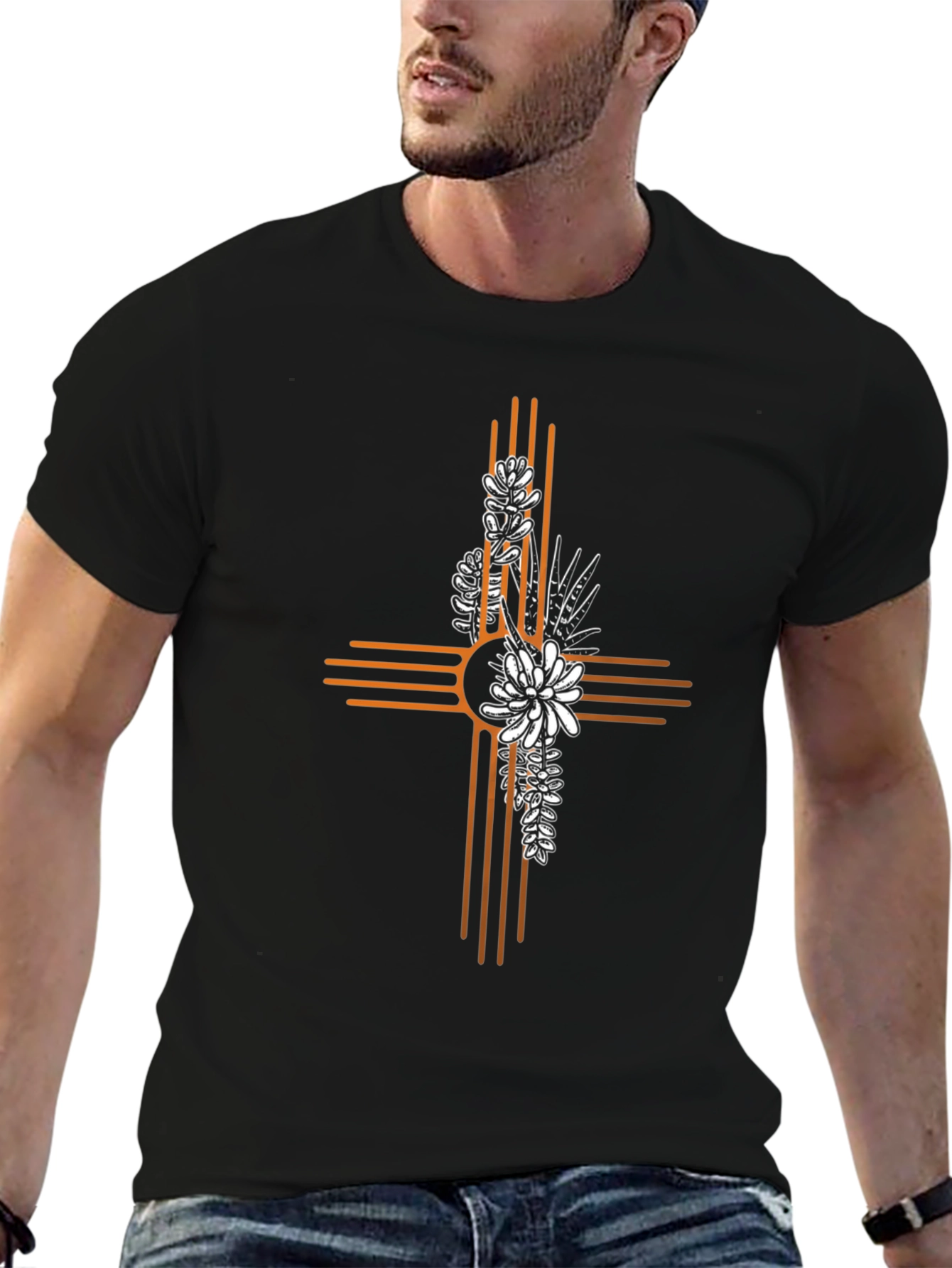 Desert Sunset Cross Graphic Tee