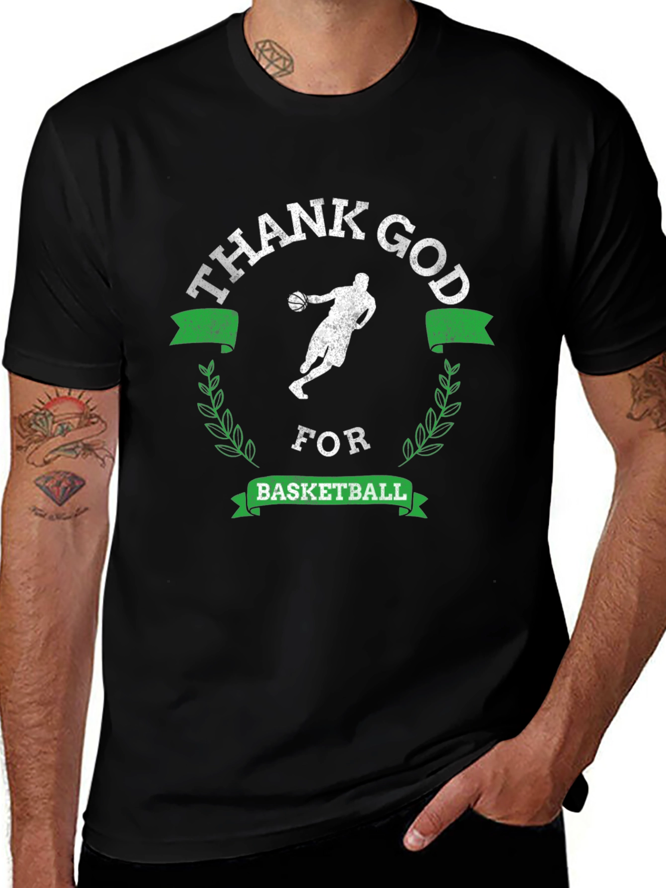 Thank God For Basketball T-Shirt - Black